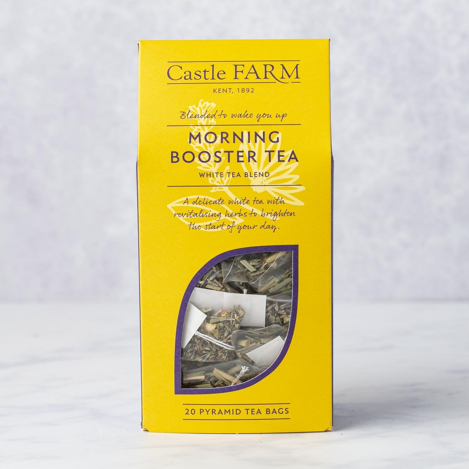 CASTLE FARM MORNING BOOSTER WHITE TEA - 20 TEA BAGS